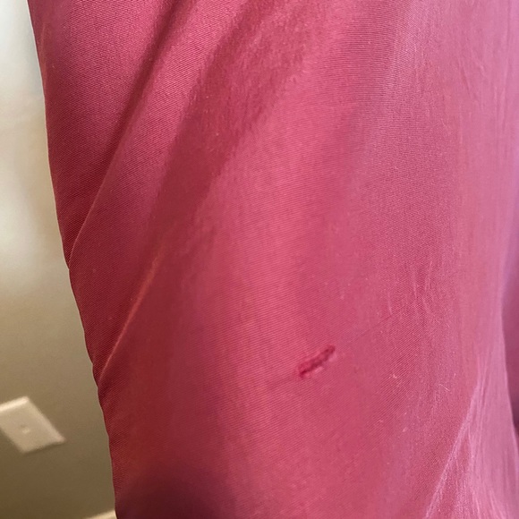 Lands’ End Burgundy Vintage Bomber Jacket - Picture 4 of 4